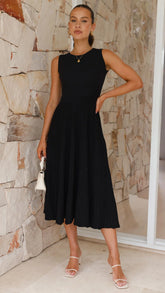 Kaida Midi Dress - Black
