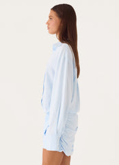 Galilea Shirt Mini Dress - Blue