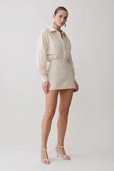 Ivy Oversize Shirt Mini Dress - Stripe
