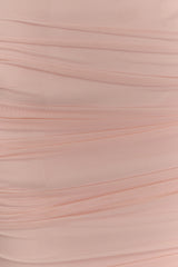 Jianna Strapless Mesh Mini Dress - Powder Pink