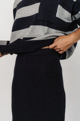 Carlotta Sweater + Skirt Set | Midnight + Gray