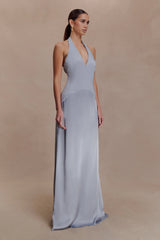 Maura Taffeta And Satin Maxi Dress - Cornflower Blue