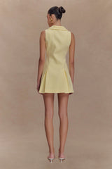 Oli Sleeveless Mini Dress - Lemon