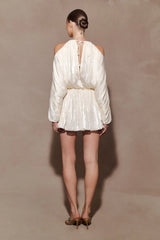 Minna Halter Mini Dress - Opal White
