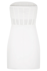 Palmer Mesh Corset Mini Dress - Ivory