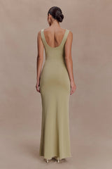 Marta Slinky Cowl Maxi Dress - Sage