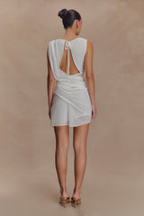 Oria Chiffon Mini Dress - White
